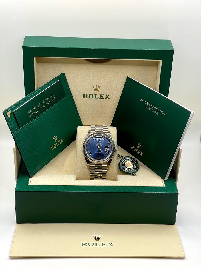 Rolex Oyster Perpetual Day-Date 40 – Blue Dial with Roman Numerals