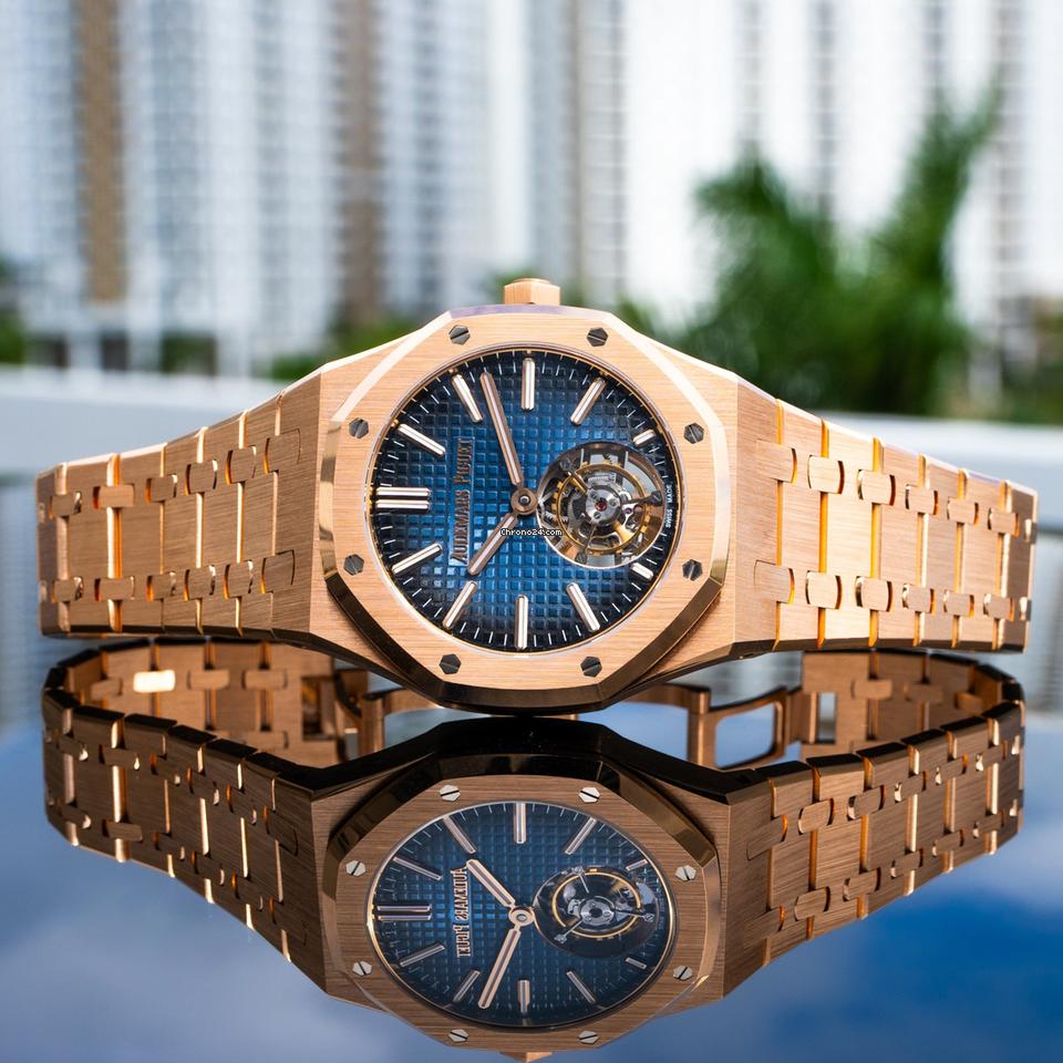 Audemars Piguet Royal Oak Flying Tourbillon – Rose Gold Blue Dial