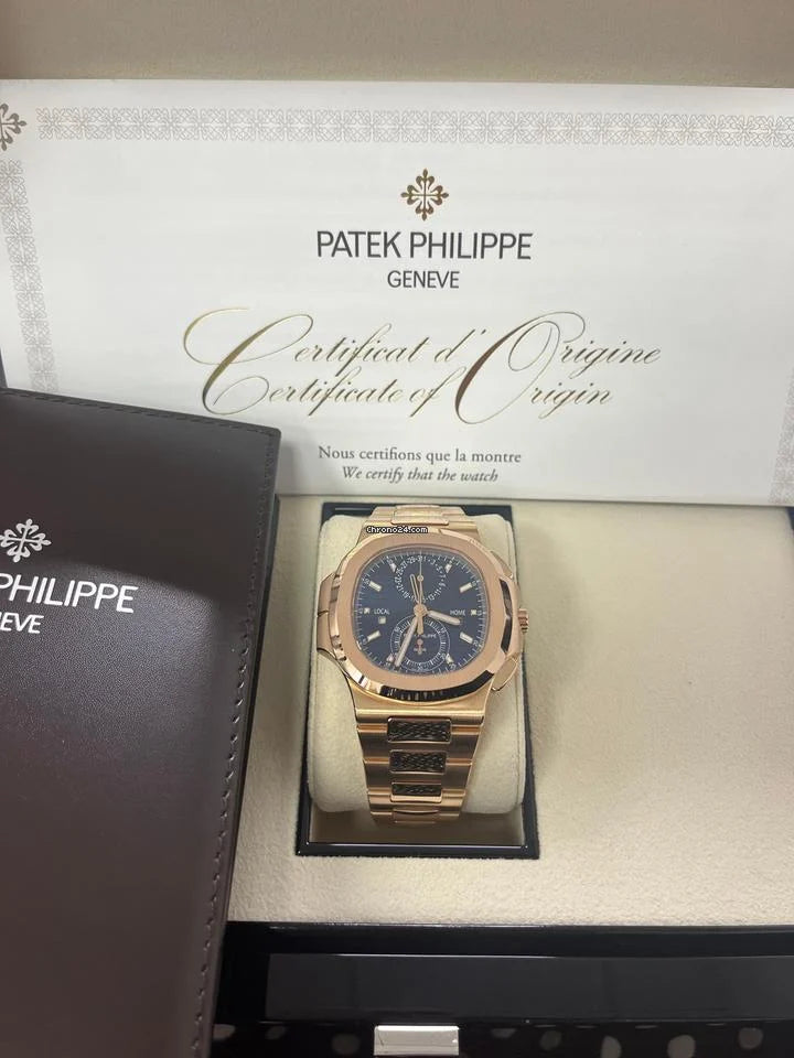 Patek Philippe Nautilus Travel Time Chronograph – Full Rose Gold