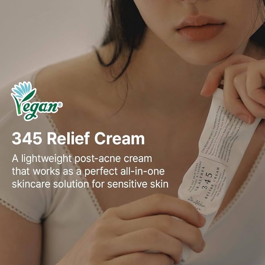 Dr.Althea 345 Relief Cream | Daily Face Moisturizer for Soothing Recovery and Blemish Care with PDRN & Niacinamide | Korean Vegan Skin Care for All Skin Types, 1.69
Fl Oz (Ver.2 - Pack of 1)*best seller