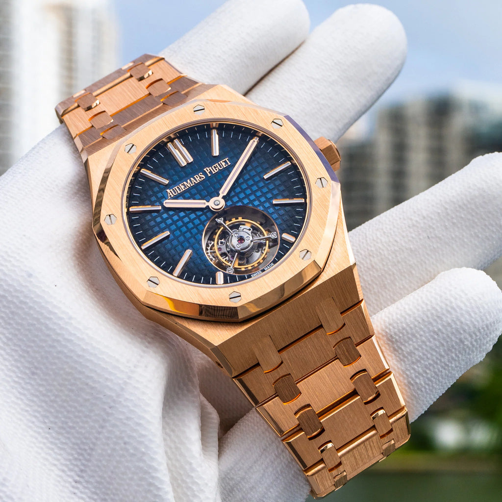 Audemars Piguet Royal Oak Flying Tourbillon – Rose Gold Blue Dial