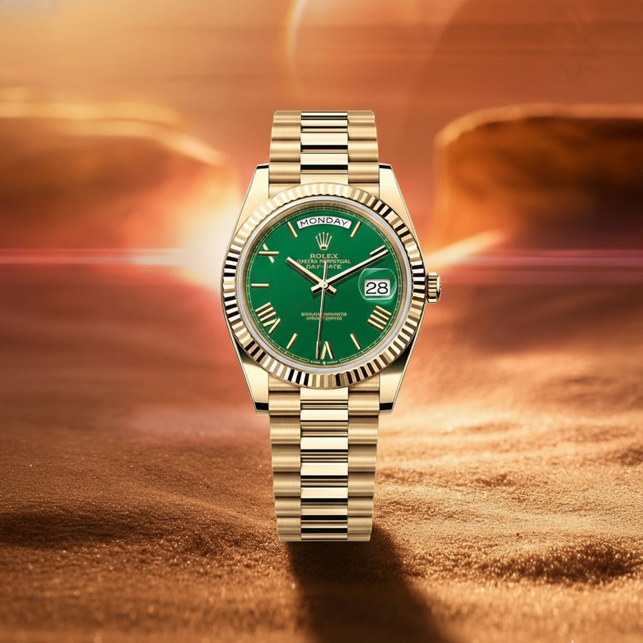 Rolex Oyster Perpetual Day-Date 40 Green Lacquer Dial