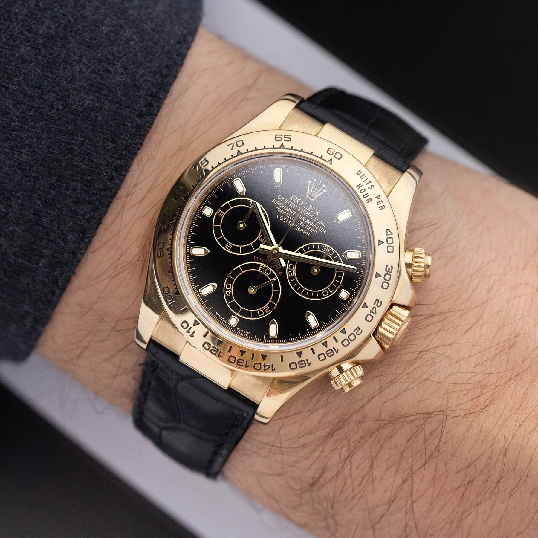 Rolex Cosmograph Daytona – Black Dial on Oysterflex