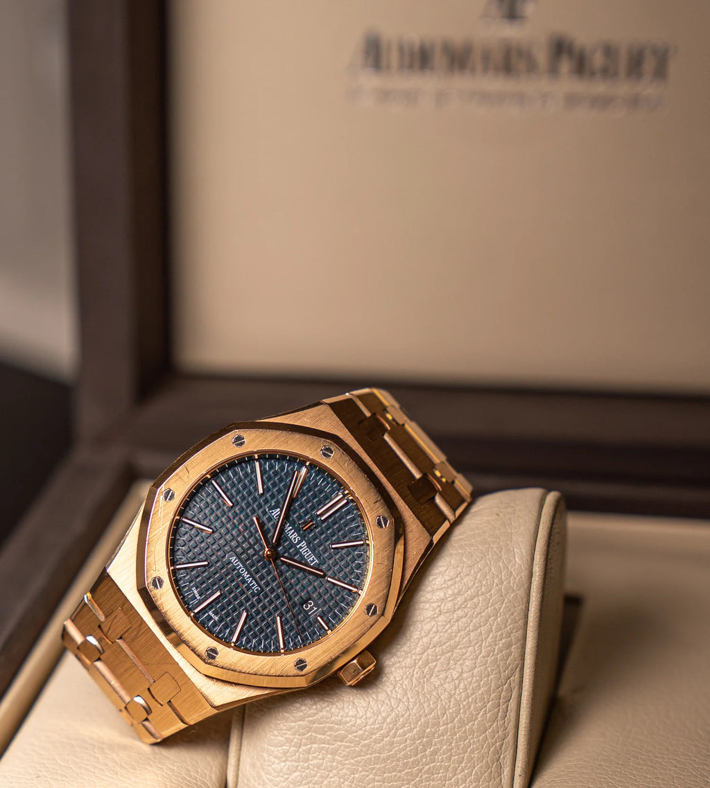 Audemars Piguet Royal Oak Selfwinding – 18K Pink Gold & Blue Dial