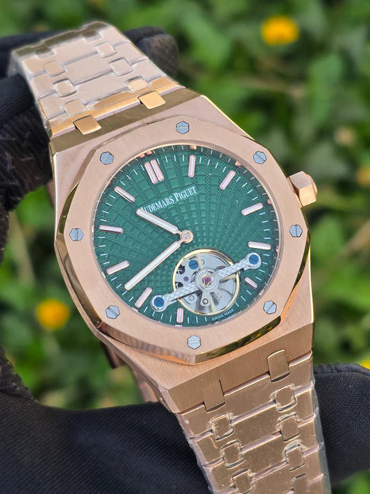 Audemars Piguet Royal Oak Selfwinding Flying Tourbillon – 18K Pink Gold & Green Dial