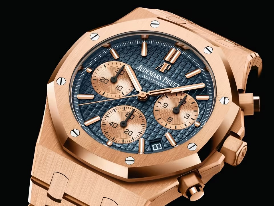 Audemars Piguet Royal Oak Chronograph – Full Rose Gold Blue Dial