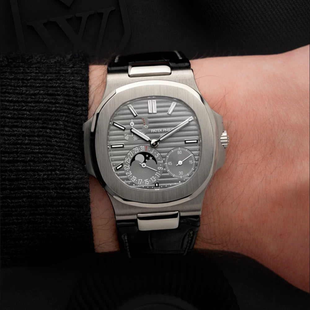Patek Philippe Nautilus Annual Calendar Moon Phase – White Gold