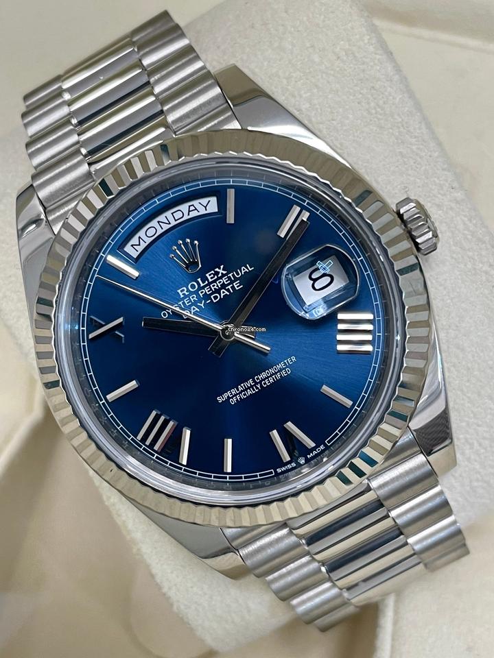 Rolex Oyster Perpetual Day-Date 40 – Blue Dial with Roman Numerals