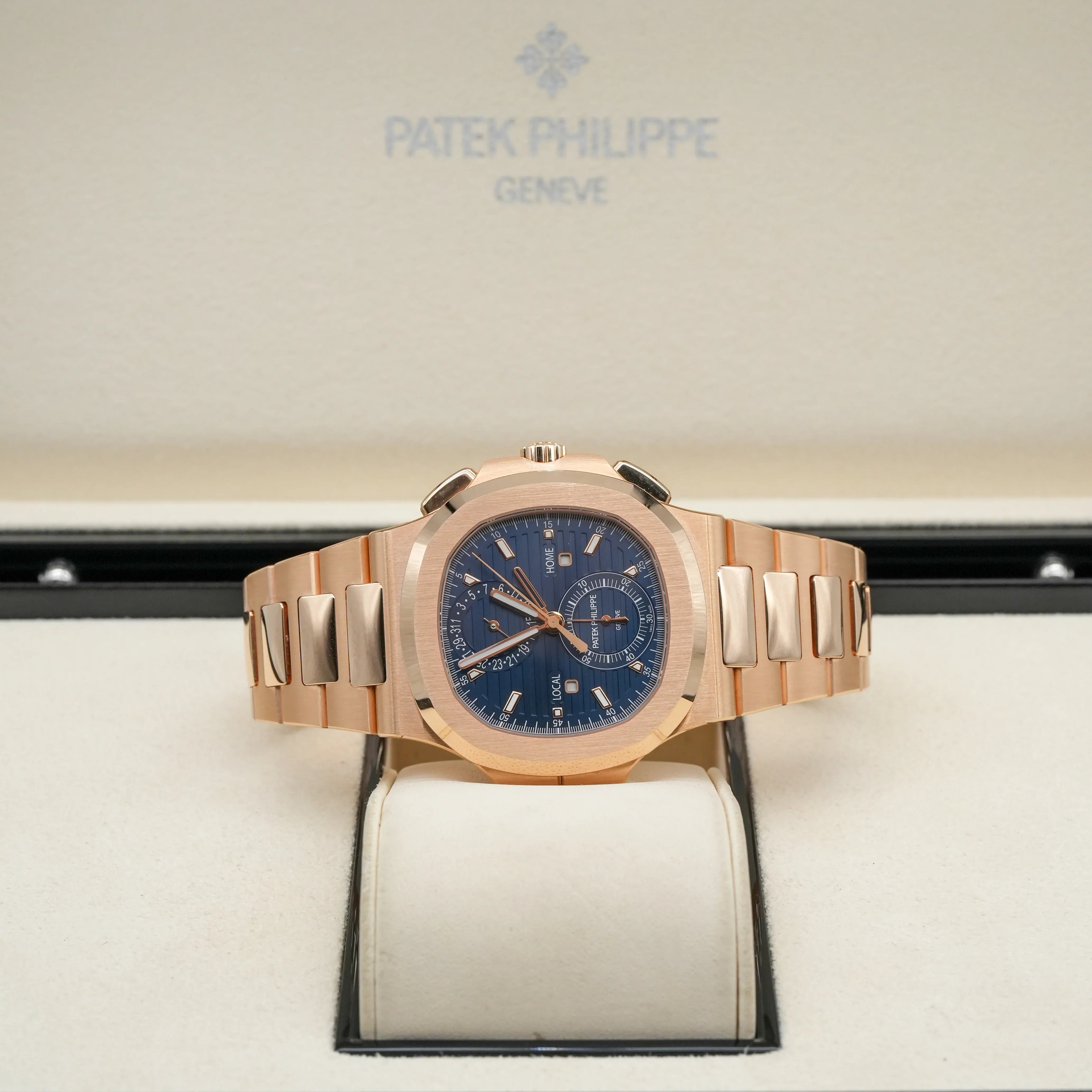 Luxirl Nautilus Travel Time Chronograph – Full Rose Gold