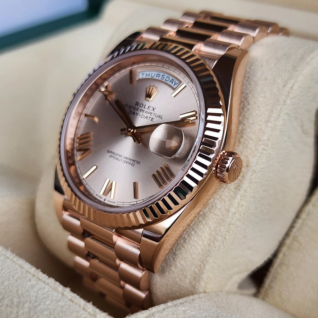 Rolex Oyster Perpetual Day-Date 40 – Sundust Dial with Roman Numerals