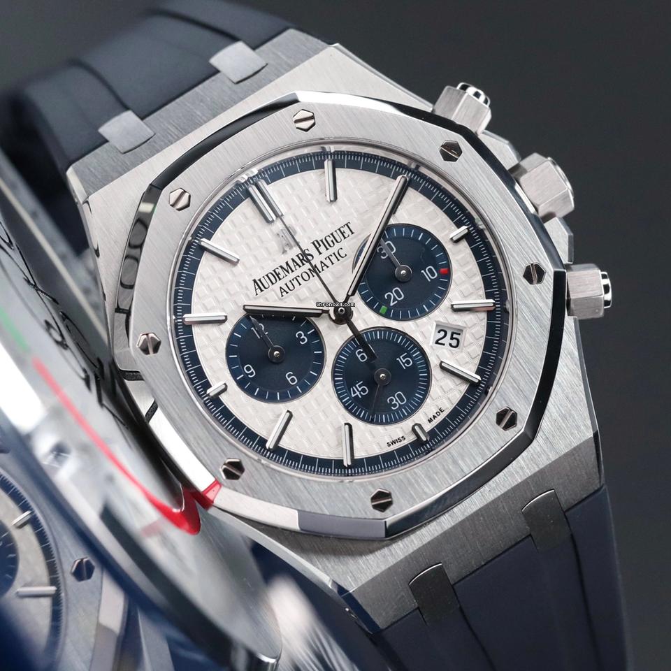 Audemars Piguet Royal Oak Offshore Chronograph – Steel, White/Silver Dial & Blue