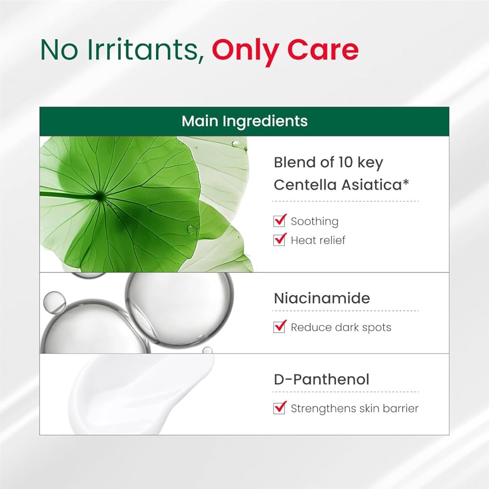 Dr. G R.E.D. Blemish Clear Soothing Cream - Calming Korean Moisturizer for Redness - Soothes Acne & Irritation - With Centella Asiatica - Long-Lasting Hydration - 2.36 fl oz