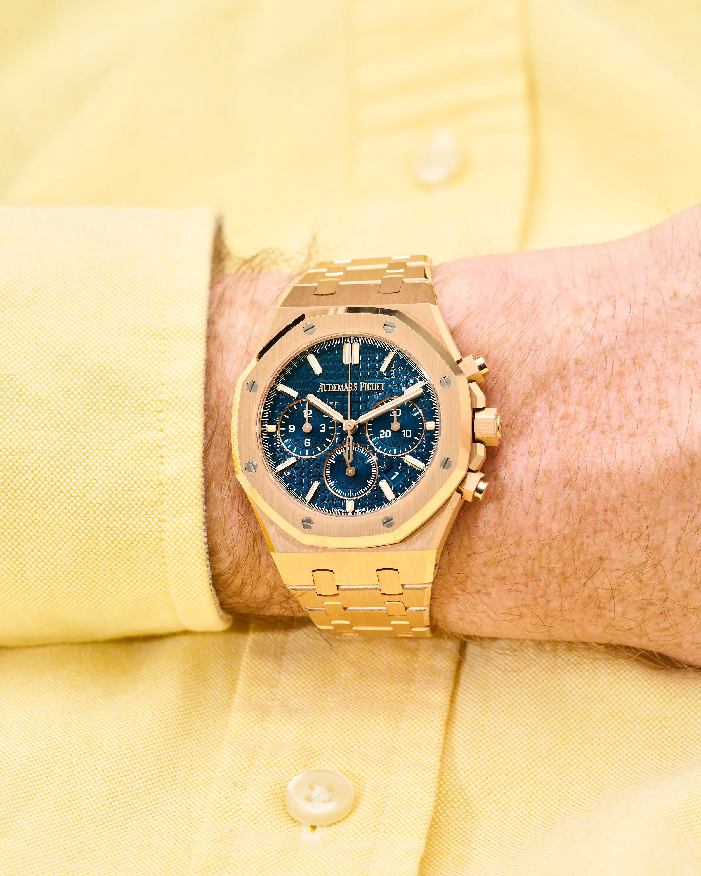 Audemars Piguet Royal Oak Chronograph – Full Rose Gold Blue Dial