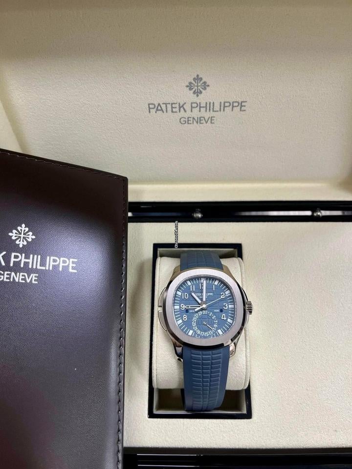 Patek Philippe Aquanaut Travel Time – White Gold Blue-Gray Dial