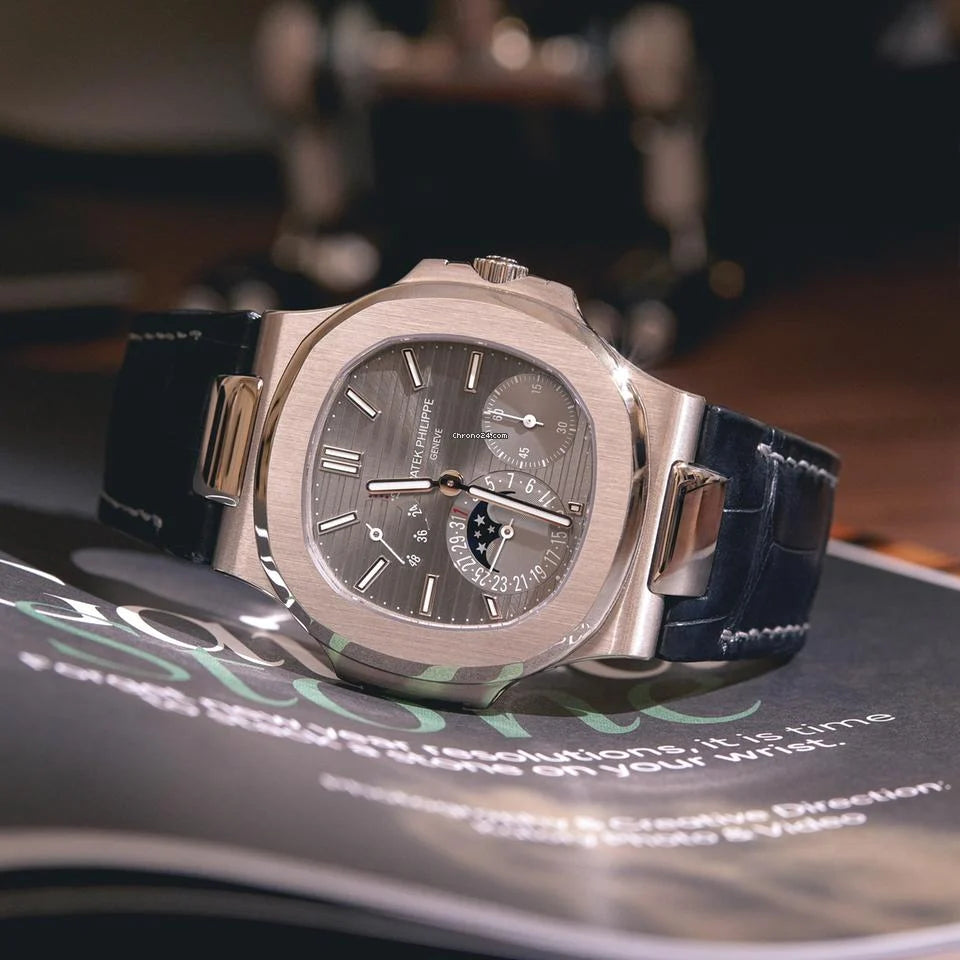 Patek Philippe Nautilus Annual Calendar Moon Phase – White Gold