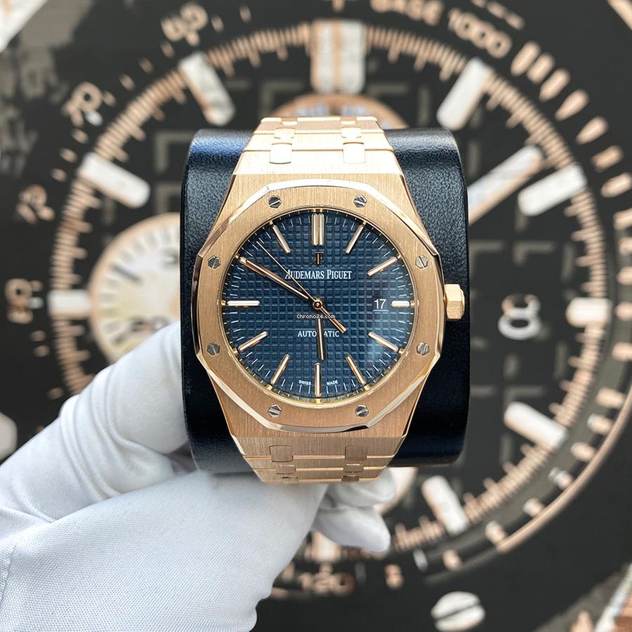 Audemars Piguet Royal Oak Selfwinding – 18K Pink Gold & Blue Dial