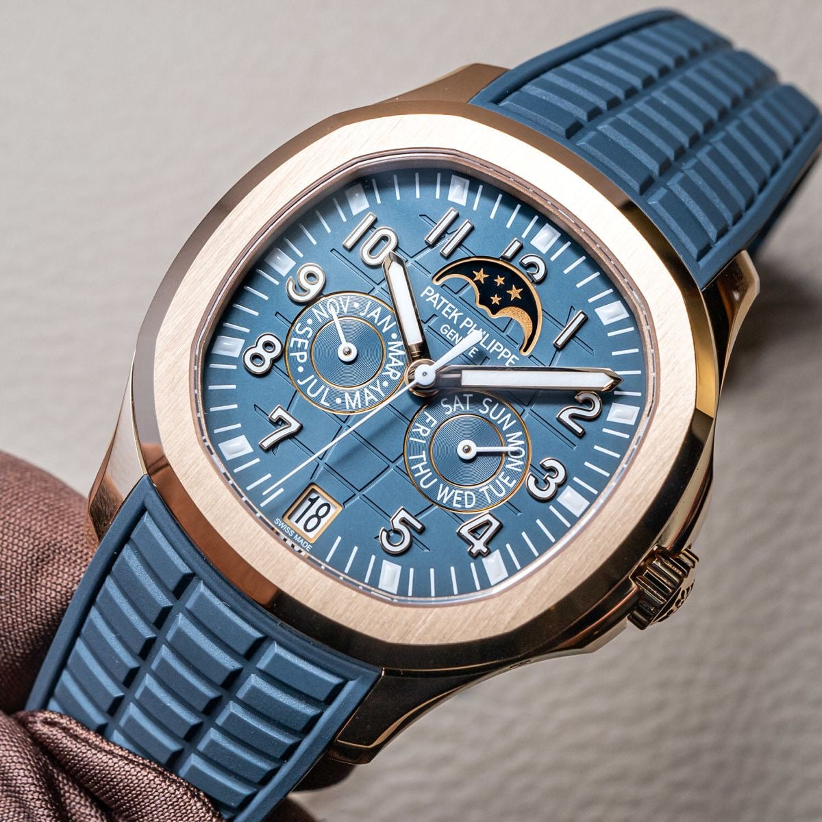 Patek Philippe Aquanaut Luce Annual Calendar Travel Time – Rose Gold