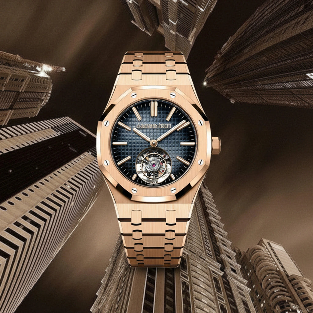 Audemars Piguet Royal Oak Flying Tourbillon – Rose Gold Blue Dial