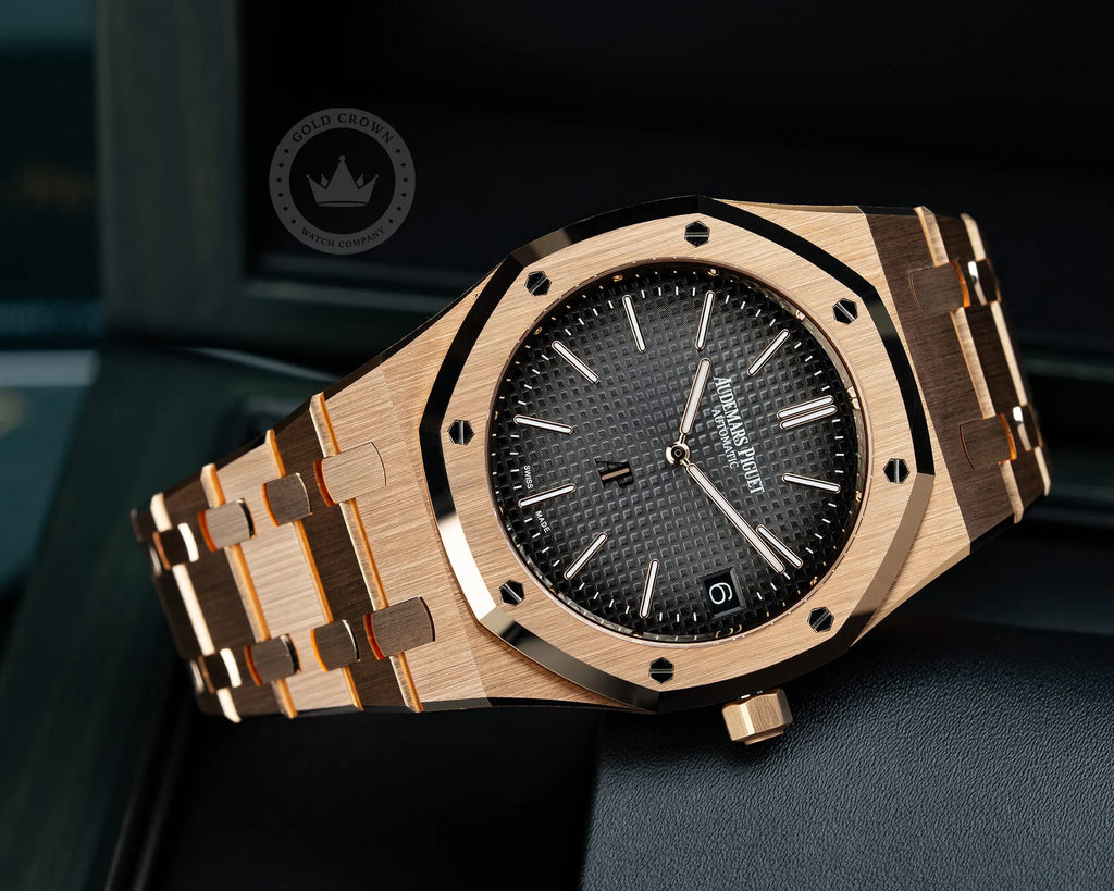 Audemars Piguet Royal Oak Selfwinding – 18K Pink Gold & Grey/Black Dial