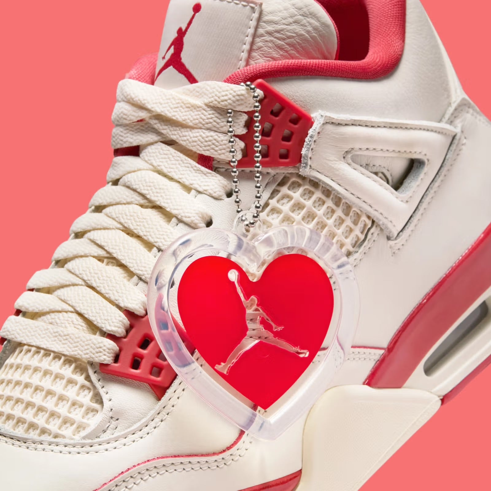 AIR Jordon 4 white & red valentine