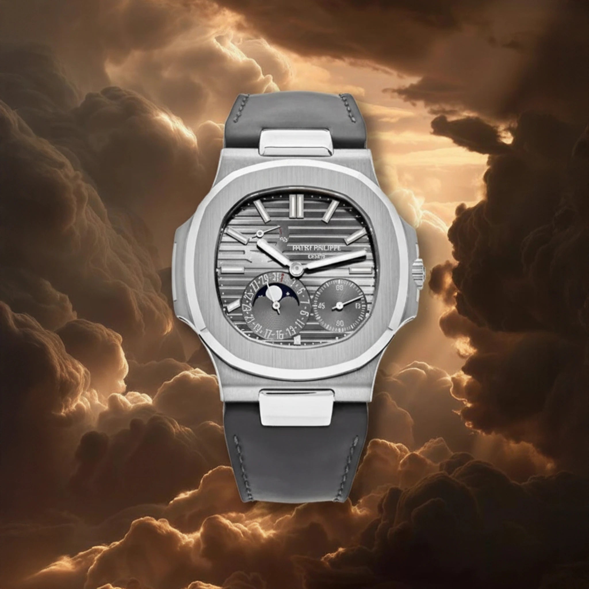 Patek Philippe Nautilus Annual Calendar Moon Phase – White Gold