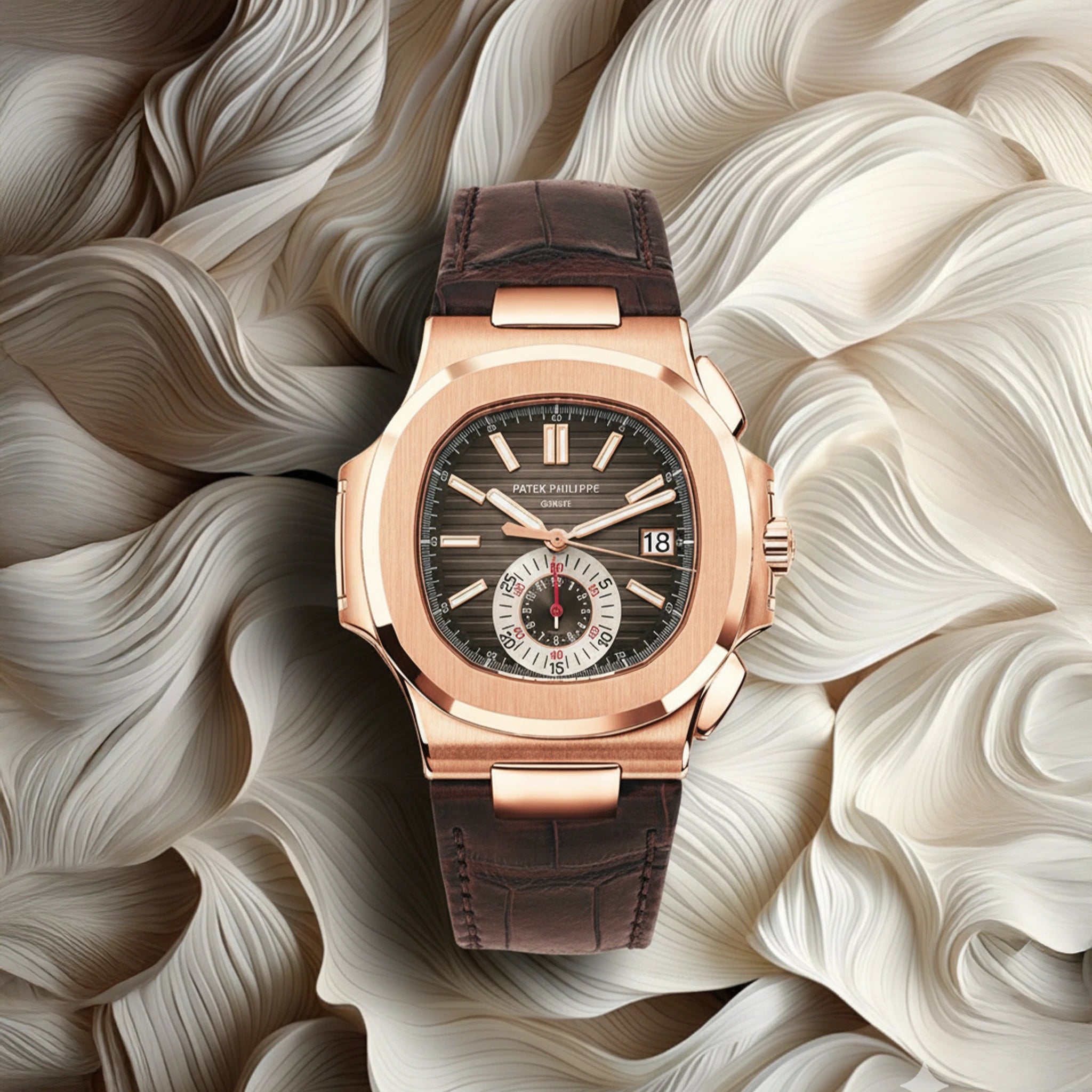 Patek Philippe Nautilus Chronograph – Rose Gold Strap