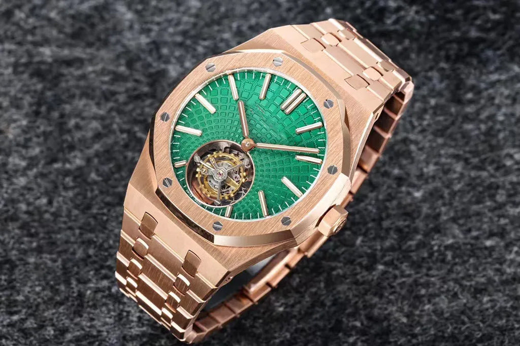 Audemars Piguet Royal Oak Selfwinding Flying Tourbillon – 18K Pink Gold & Green Dial
