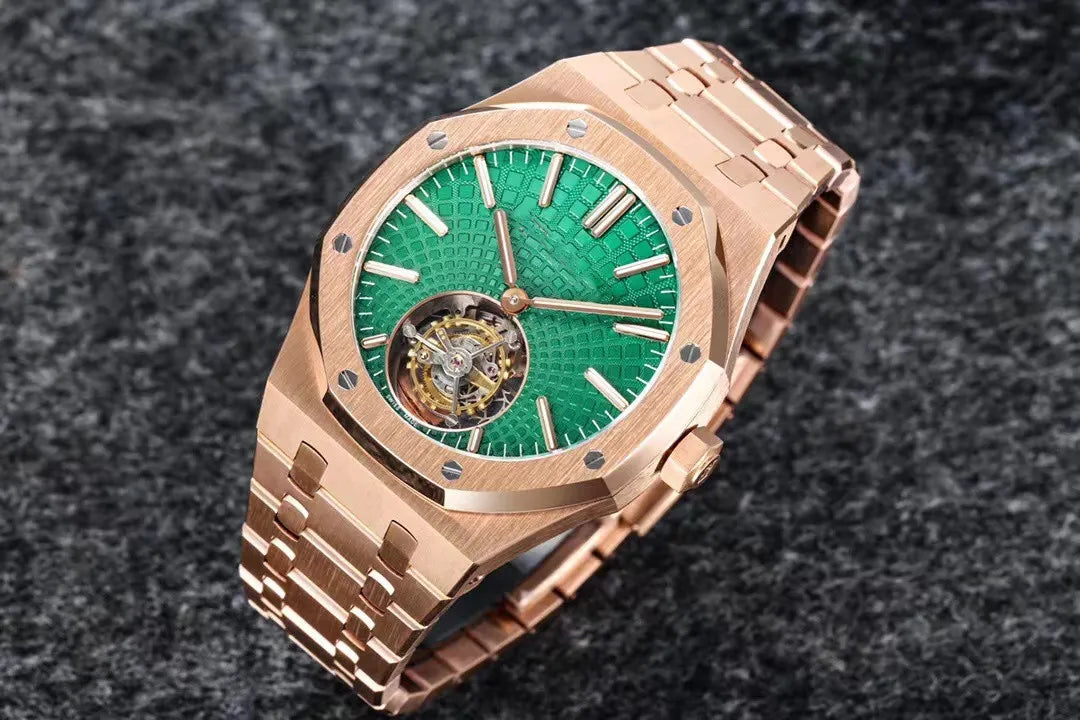 Audemars Piguet Royal Oak Selfwinding Flying Tourbillon – 18K Pink Gold & Green Dial