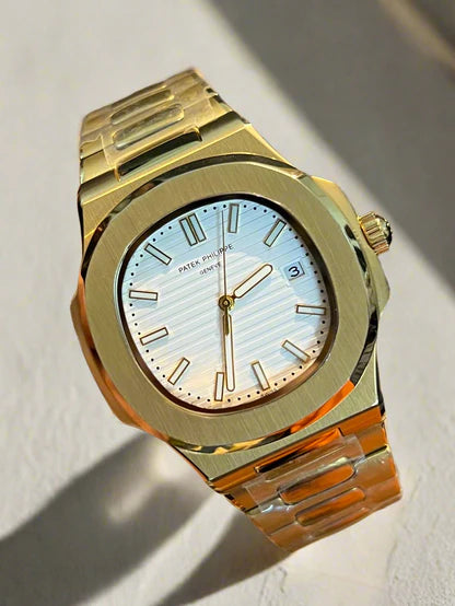 Patek Philippe Nautilus – Full Yellow Gold White Dial
