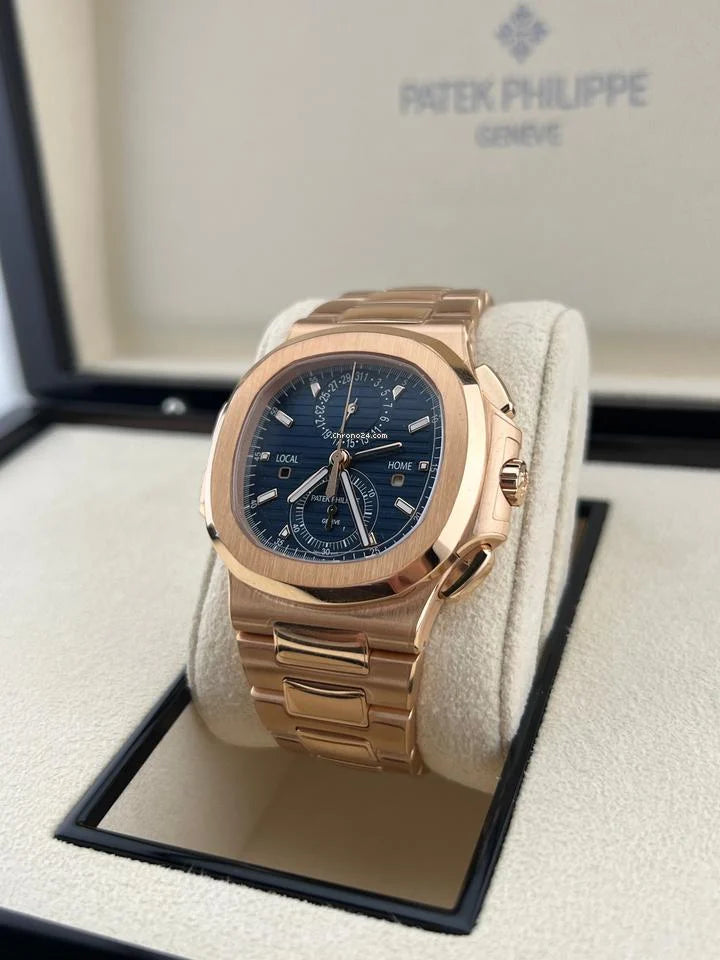 Luxirl Nautilus Travel Time Chronograph – Full Rose Gold