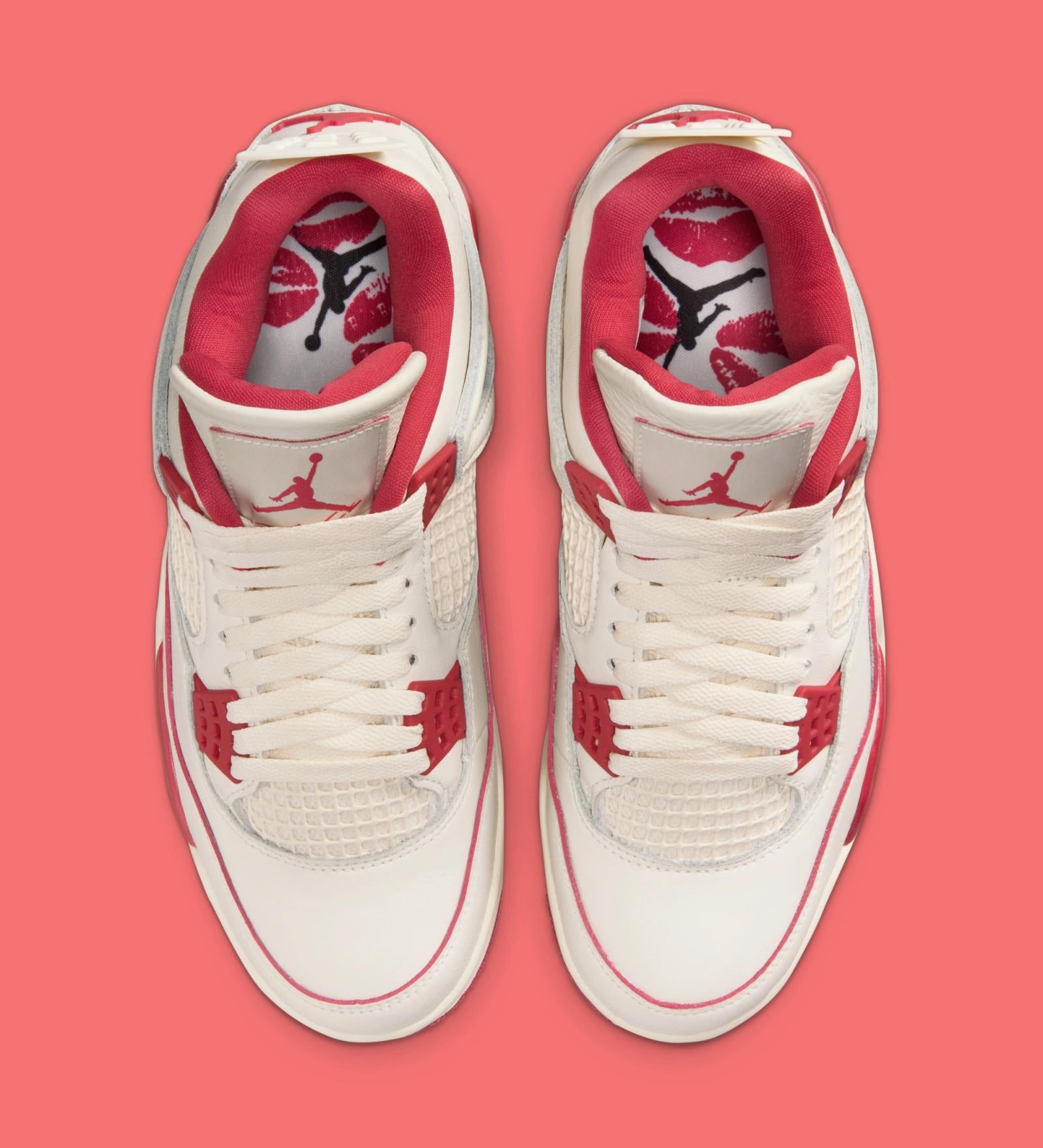 AIR Jordon 4 white & red valentine