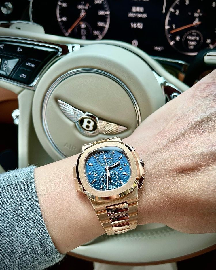 Patek Philippe Nautilus Travel Time Chronograph – Full Rose Gold