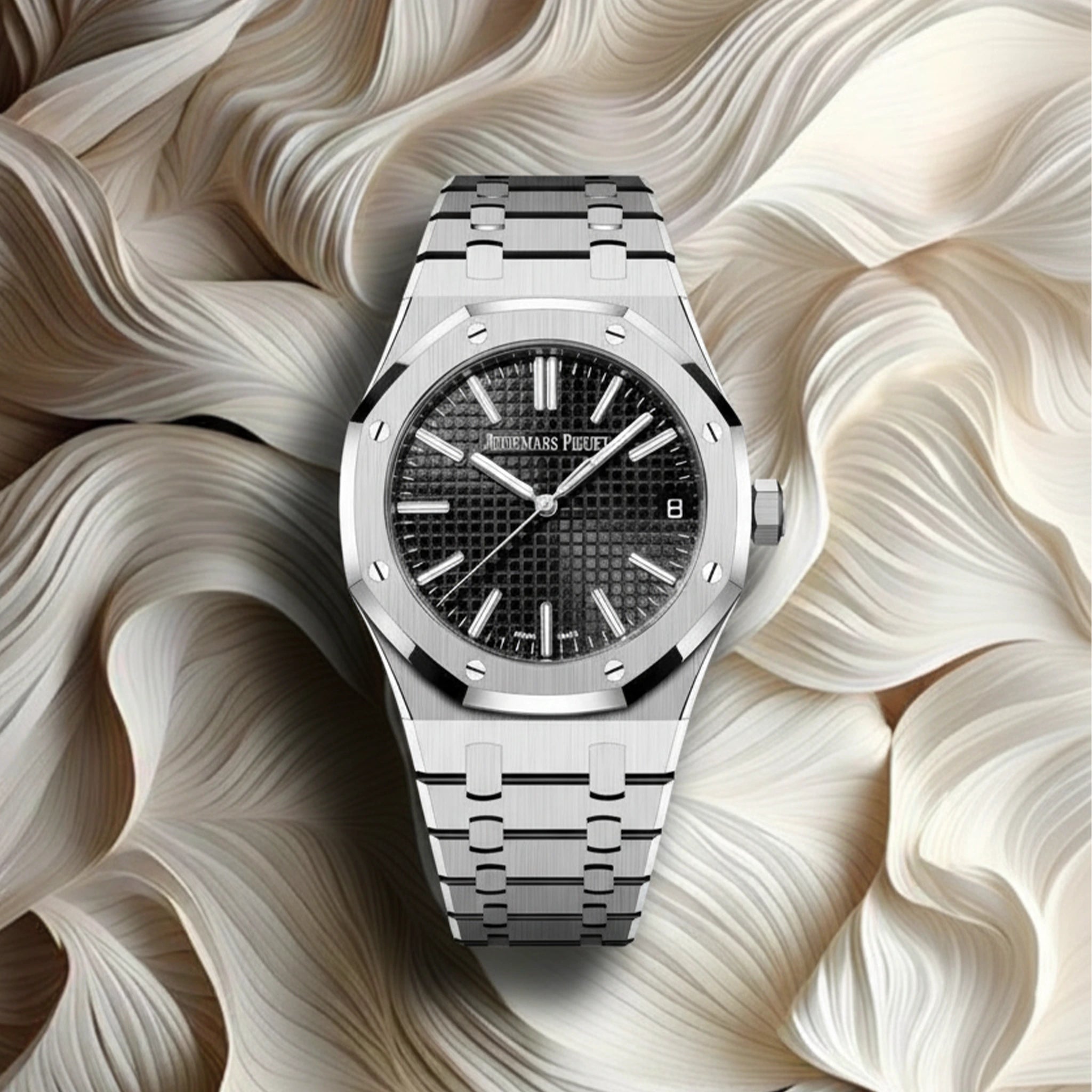 Audemars Piguet Royal Oak "Jumbo" Extra-Thin – White Gold Black Dial