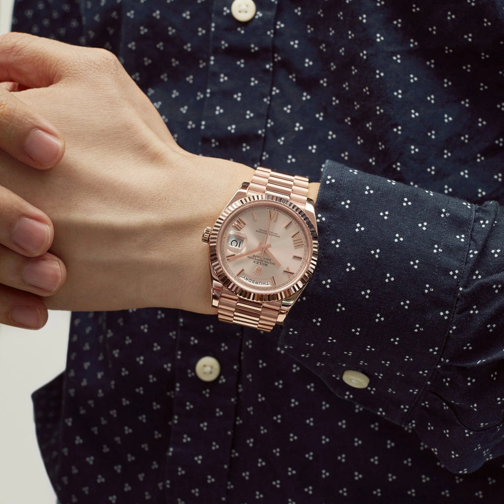 Rolex Oyster Perpetual Day-Date 40 – Sundust Dial with Roman Numerals