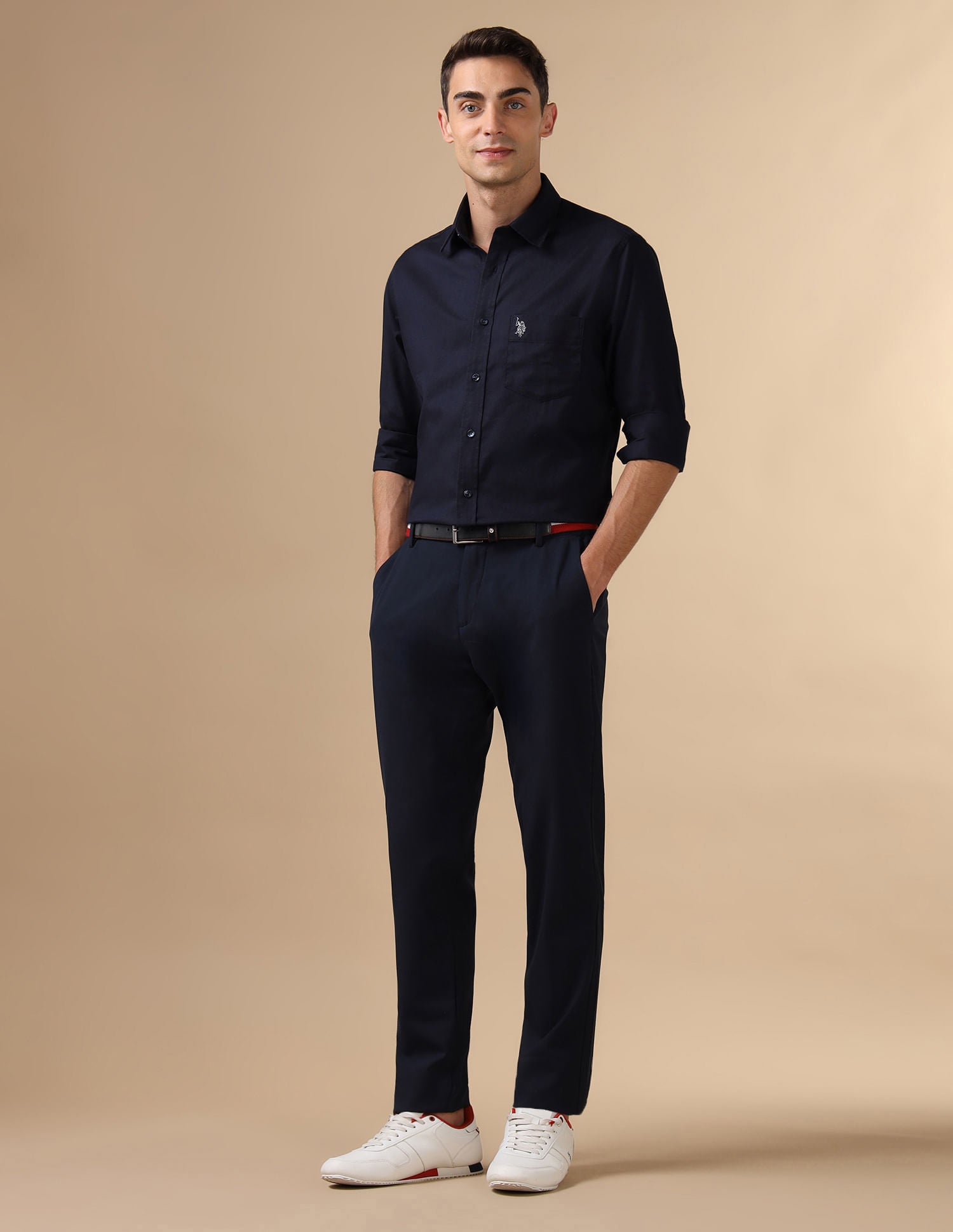 US POLO ASSN. LONG SLEEVE SHIRT (100% cotton)