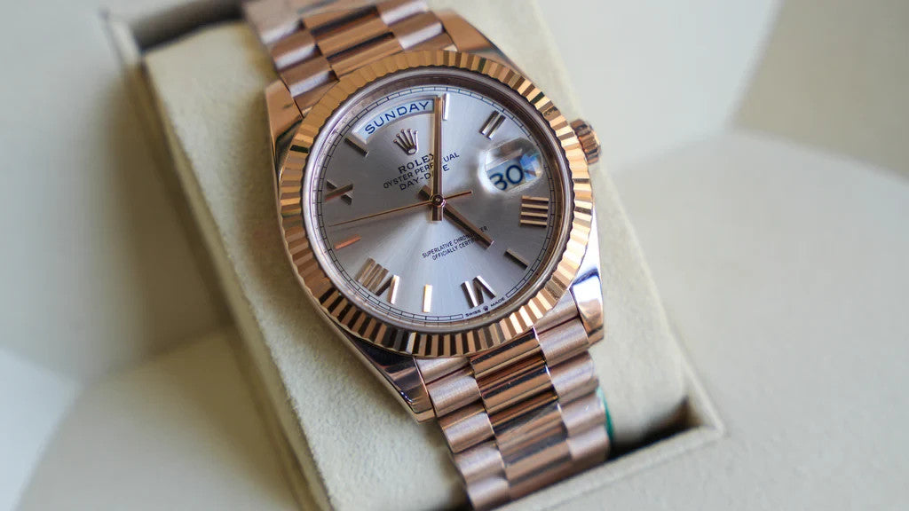 Rolex Oyster Perpetual Day-Date 40 – Sundust Dial with Roman Numerals