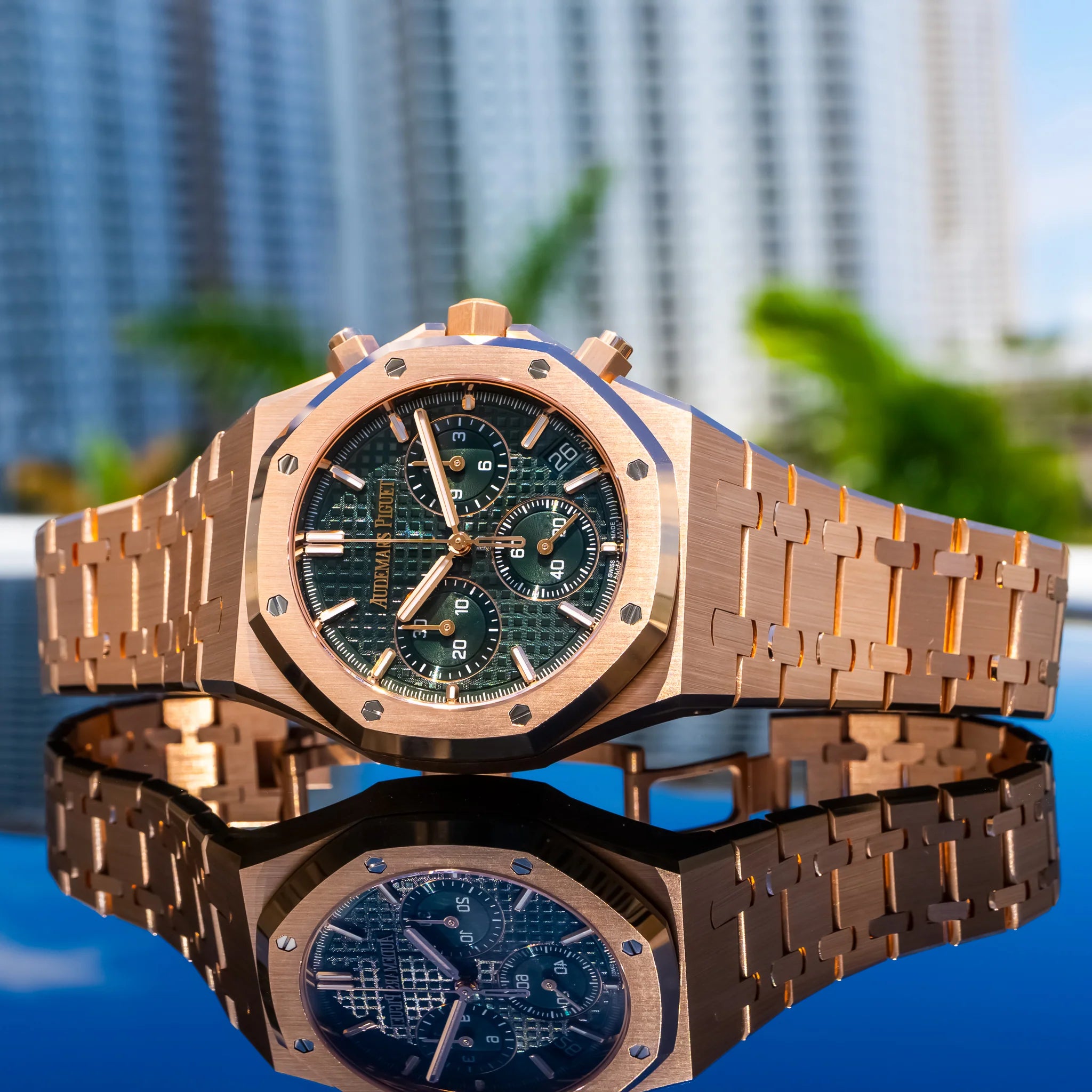 Audemars Piguet Royal Oak Chronograph – 18K Pink Gold & Khaki Green Dial