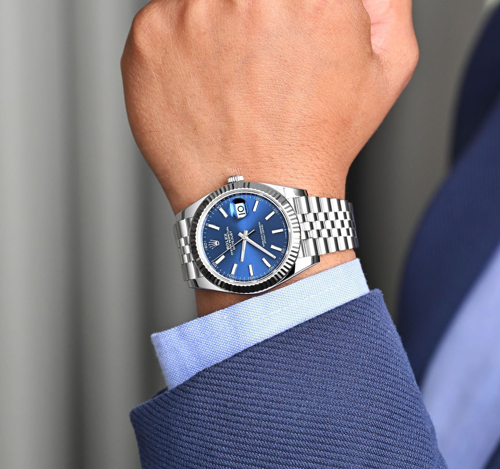 Rolex Datejust 41 – Blue Dial – Stainless Steel – Jubilee Bracelet – Fluted Bezel
