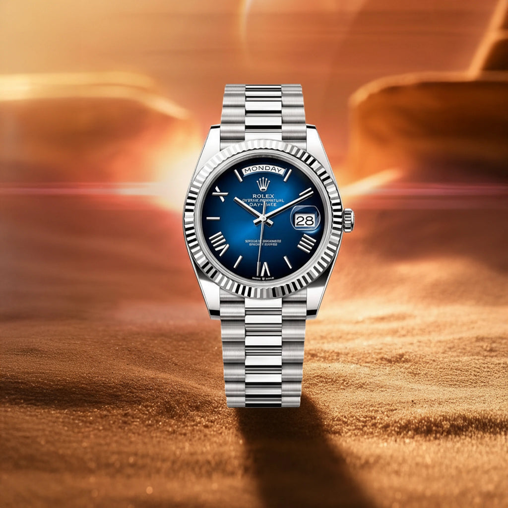 Rolex Oyster Perpetual Day-Date 40 – Blue Dial with Roman Numerals