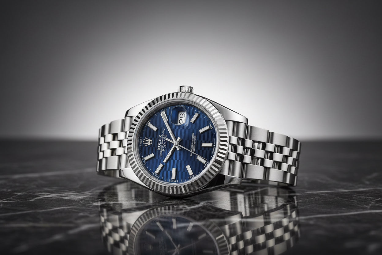 Rolex Datejust 41 – Blue Dial – Stainless Steel – Jubilee Bracelet – Fluted Bezel